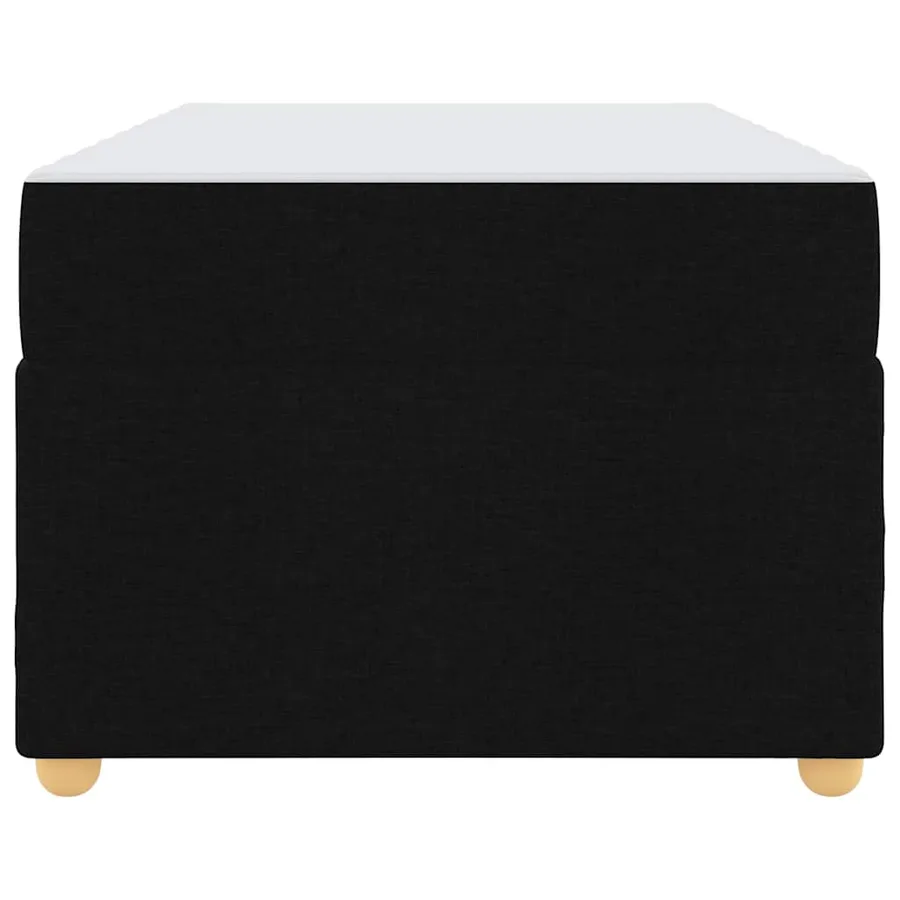 Cadre de lit avec matelas Noir 90 x 200 cm tissu - 5