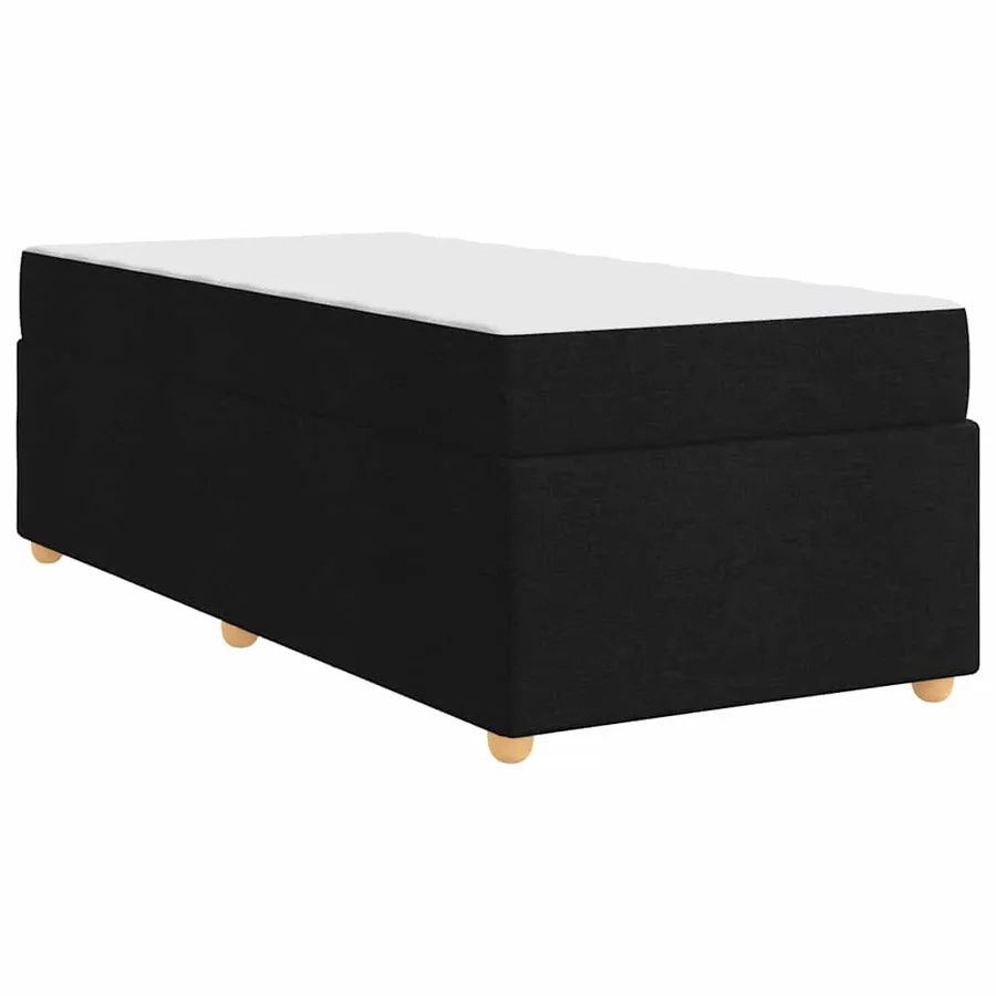 Cadre de lit avec matelas Noir 90 x 200 cm tissu - 7