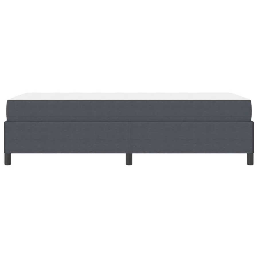 Cadre de lit avec matelas Gris foncé 100 x 200 cm tissu - 6