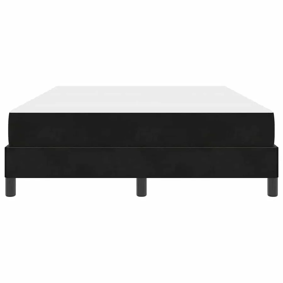 Lit à ressorts avec matelas Noir 160 x 200 cm tissu - 7