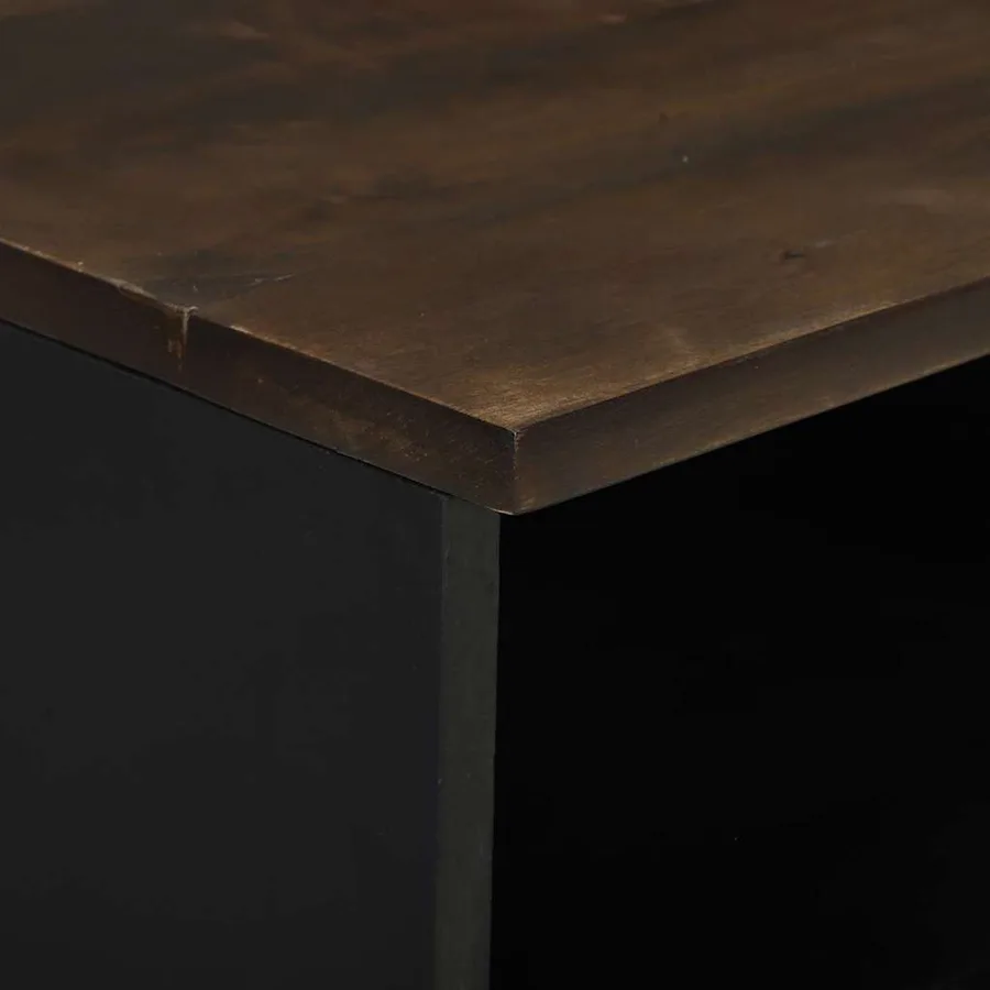 Table de chevet 2 pcs Noyer 40 x 33 x 46 cm Bois d'ingénierie - 10