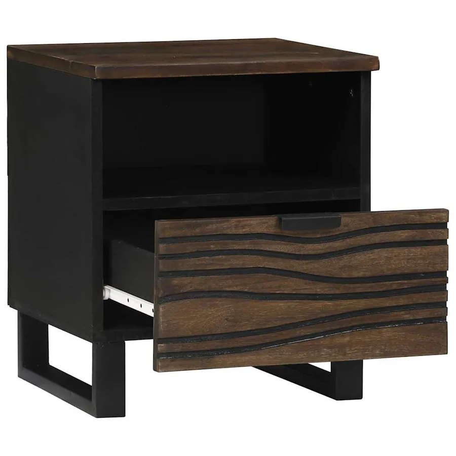 Table de chevet 2 pcs Noyer 40 x 33 x 46 cm Bois d'ingénierie - 2
