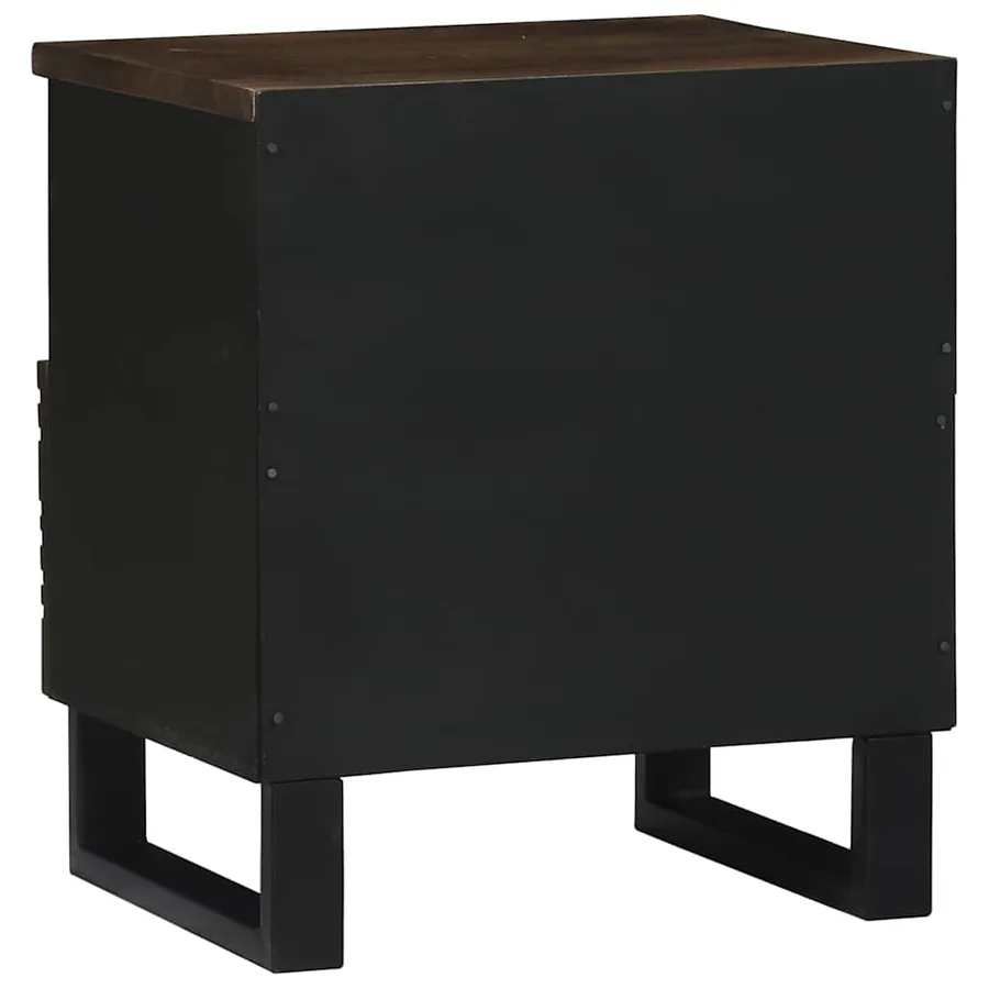 Table de chevet 2 pcs Noyer 40 x 33 x 46 cm Bois d'ingénierie - 7