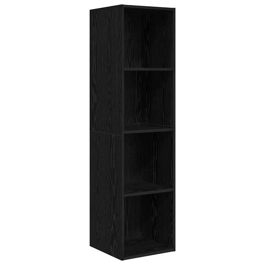 Ensemble meuble TV Montage mural 2 pcs Noir 37 x 37 x 142,5 cm - 5