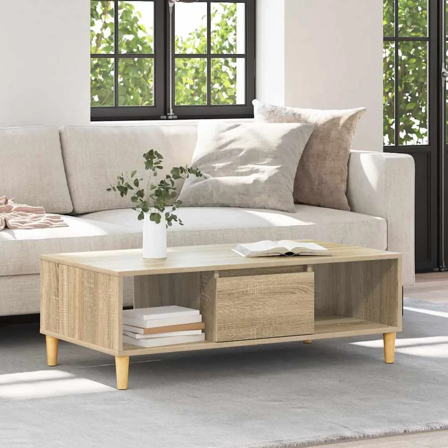 Table basse Chêne Sonoma 102 x 55 x 35 cm Bois d'ingénierie - 4