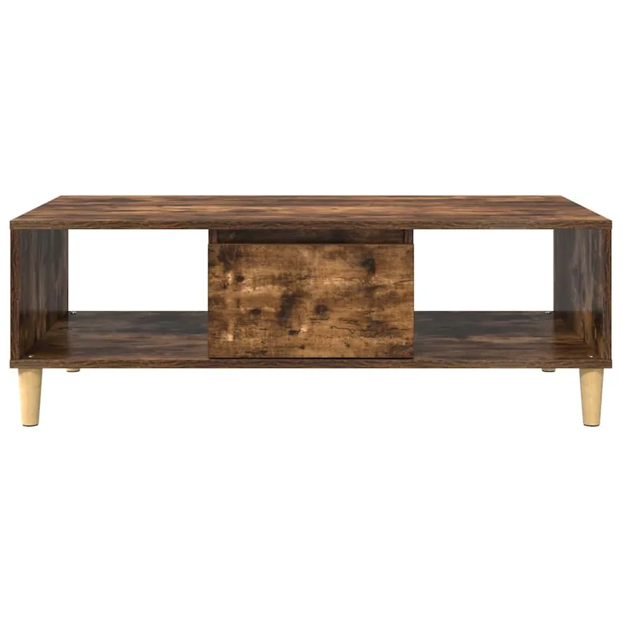 Table basse Chêne fumé 102 x 55 x 35 cm Bois d'ingénierie - 6