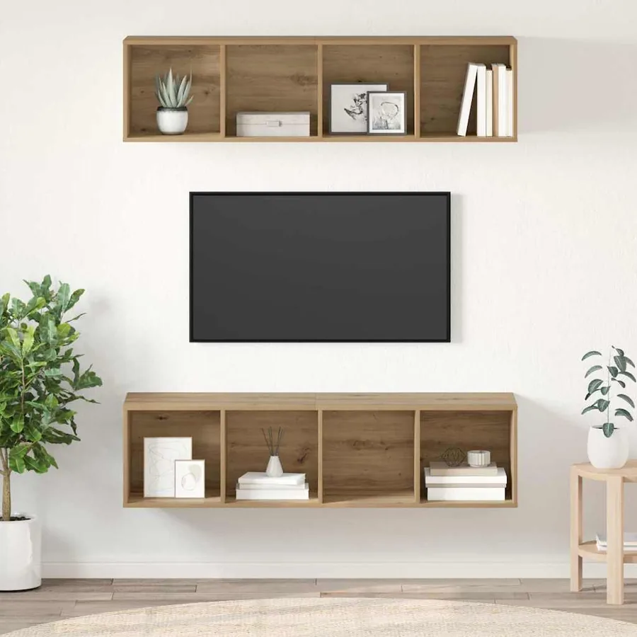 Ensemble meuble TV 2 pcs Chêne artisanal Bois d'ingénierie