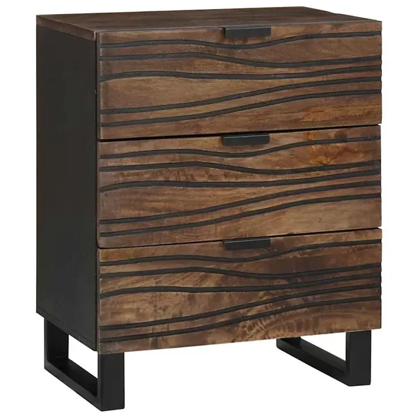 Table de chevet Noyer 50 x 33 x 62 cm Bois d'ingénierie