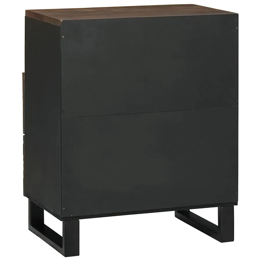 Table de chevet Noyer 50 x 33 x 62 cm Bois d'ingénierie - 5