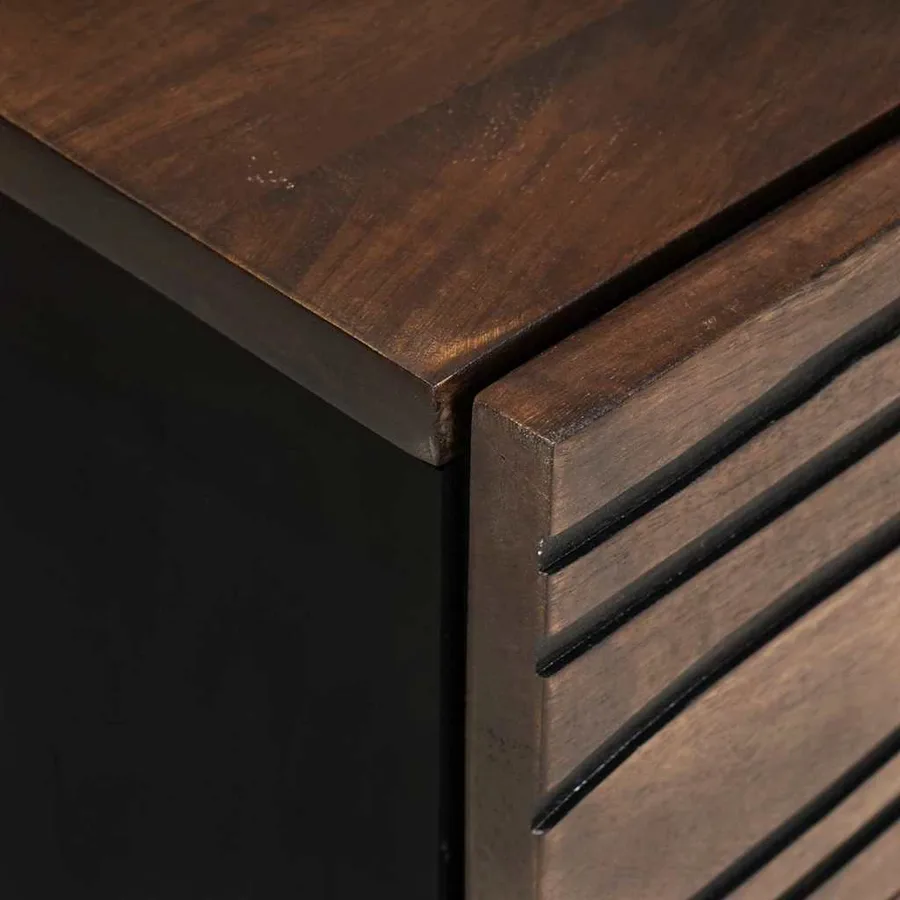 Table de chevet Noyer 50 x 33 x 62 cm Bois d'ingénierie - 6