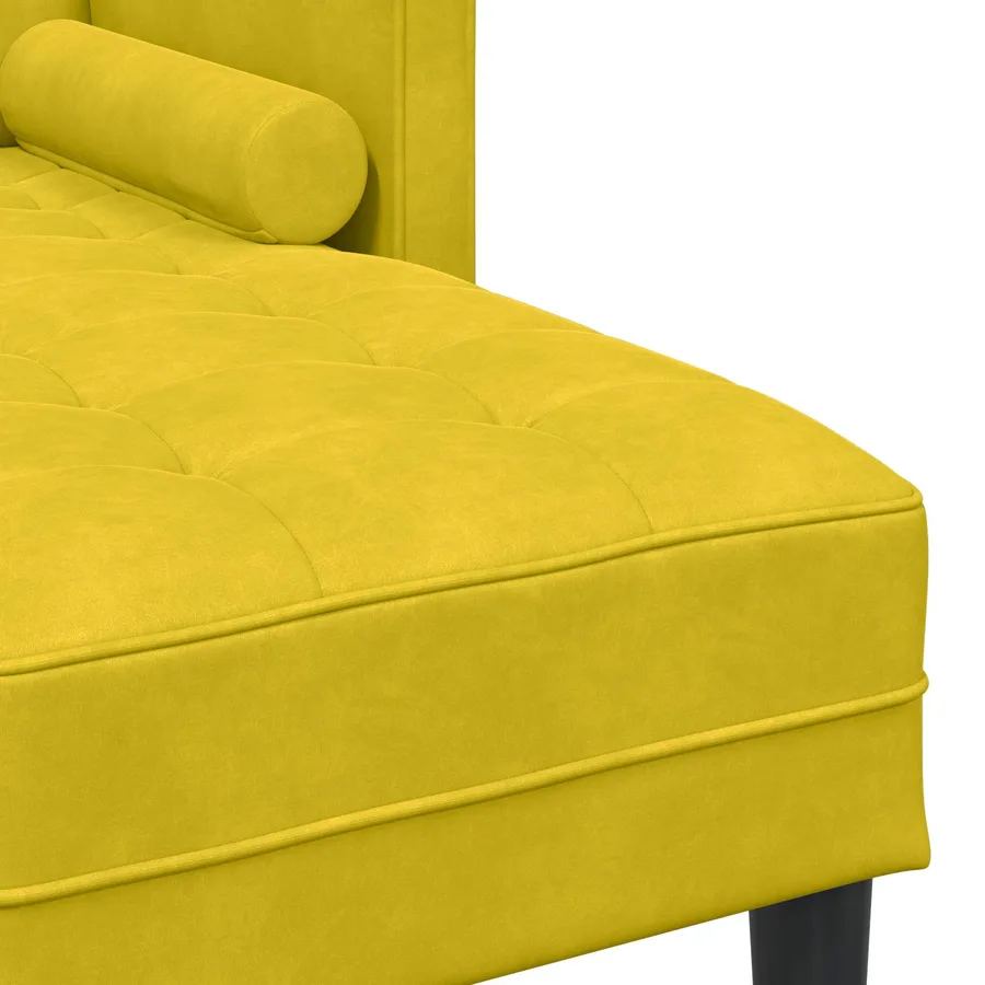 Ensemble de Canapés avec coussin 2 pcs Jaune Polyester - 7