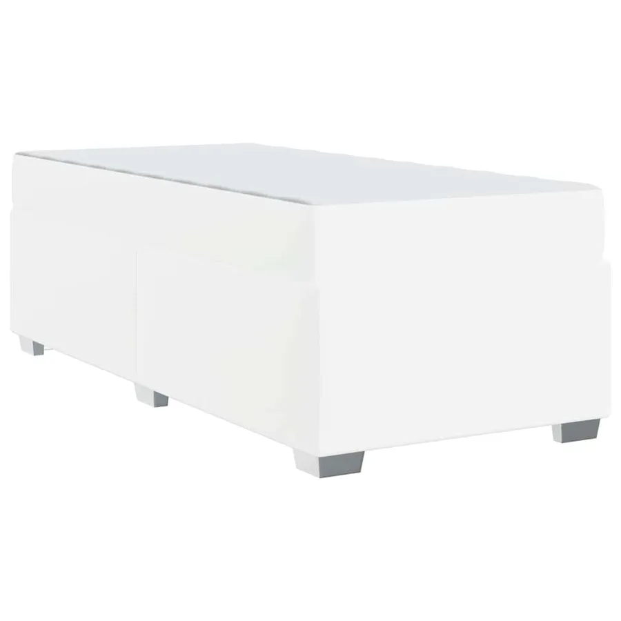 Cadre de lit avec matelas Blanc 80 x 200 cm tissu - 7