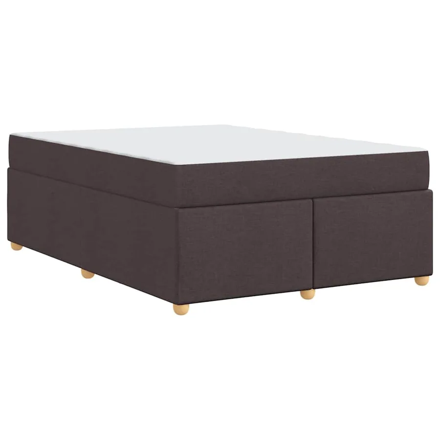 Cadre de lit avec matelas Marron foncé 160 x 200 cm tissu - 7