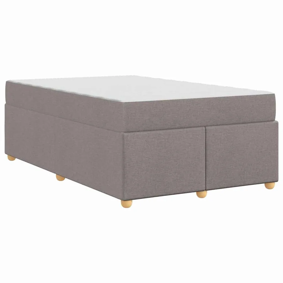 Cadre de lit avec matelas Taupe 120 x 200 cm tissu - 7