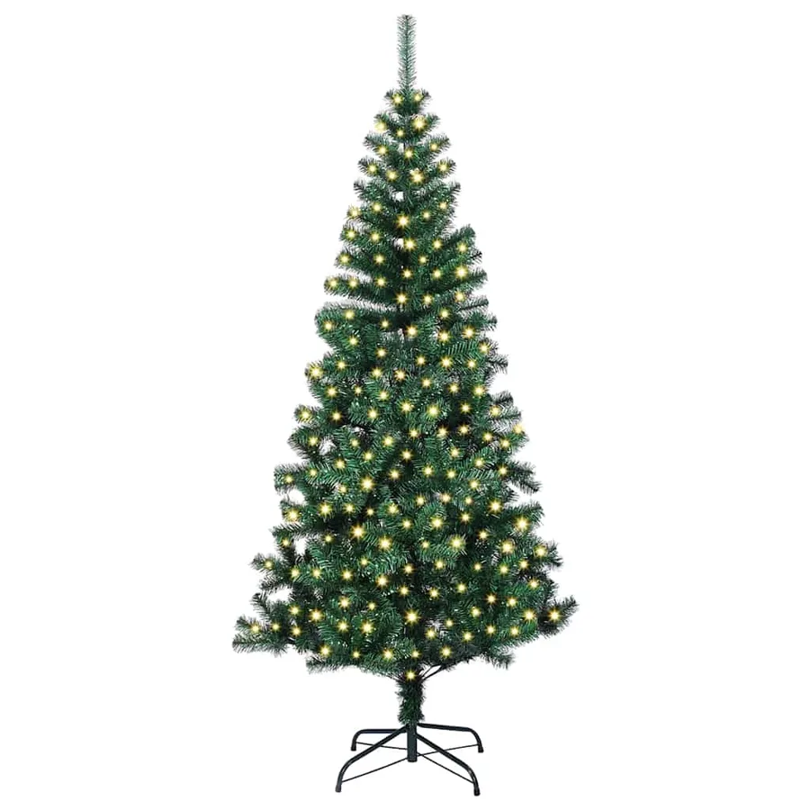 Sapin de Noël artificiel pré-éclairé Vert 240 cm PVC et métal - 3