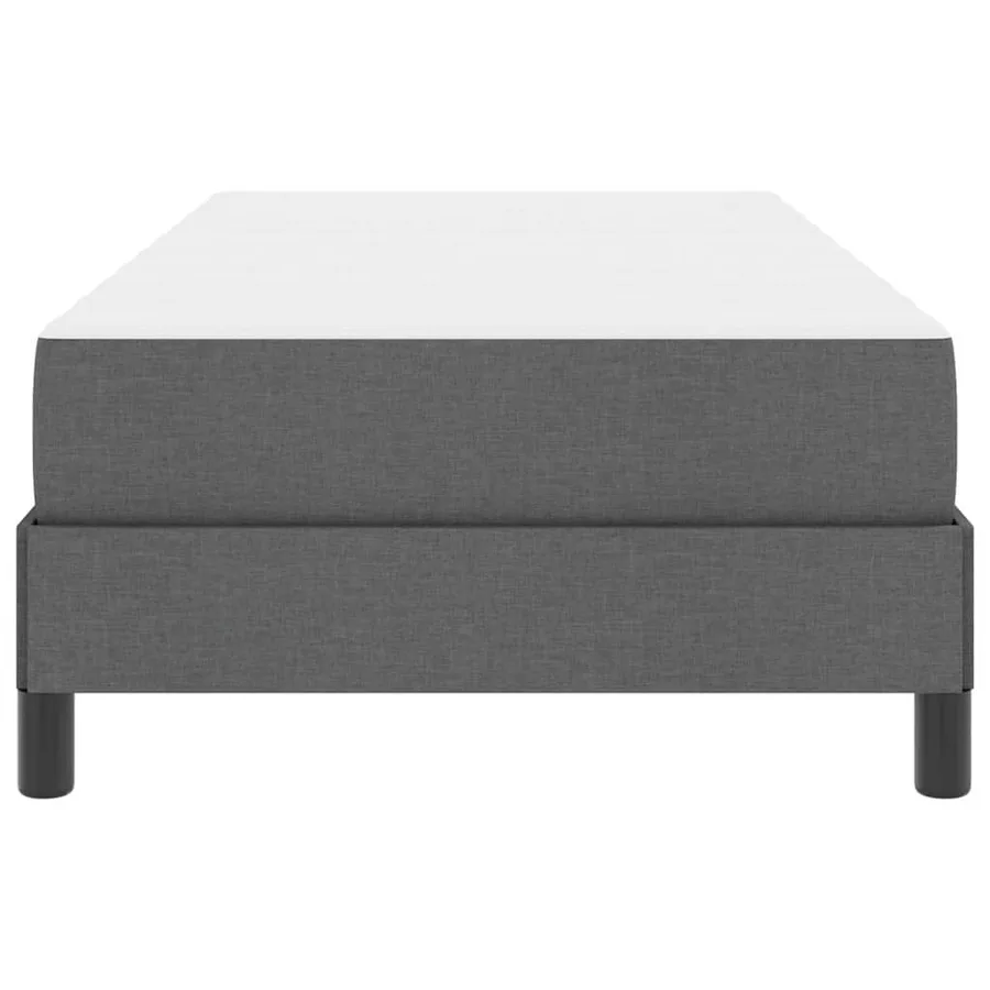 Lit à ressorts avec matelas Gris foncé 80 x 200 cm tissu - 6