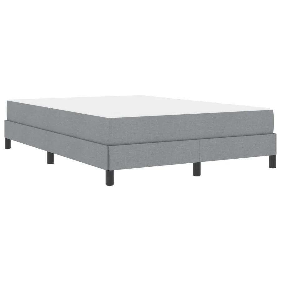 Lit à ressorts avec matelas Gris clair 160 x 200 cm tissu - 4