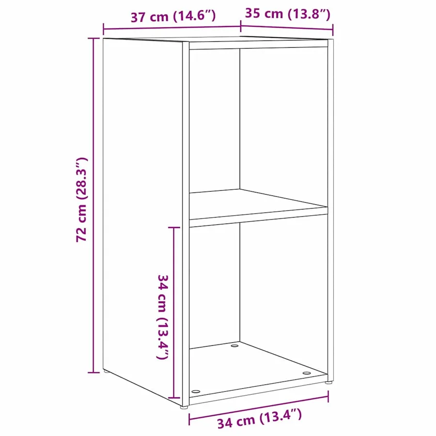 Ensemble meuble TV 2 pcs Chêne noir 72 x 35 x 36,5 cm - 10