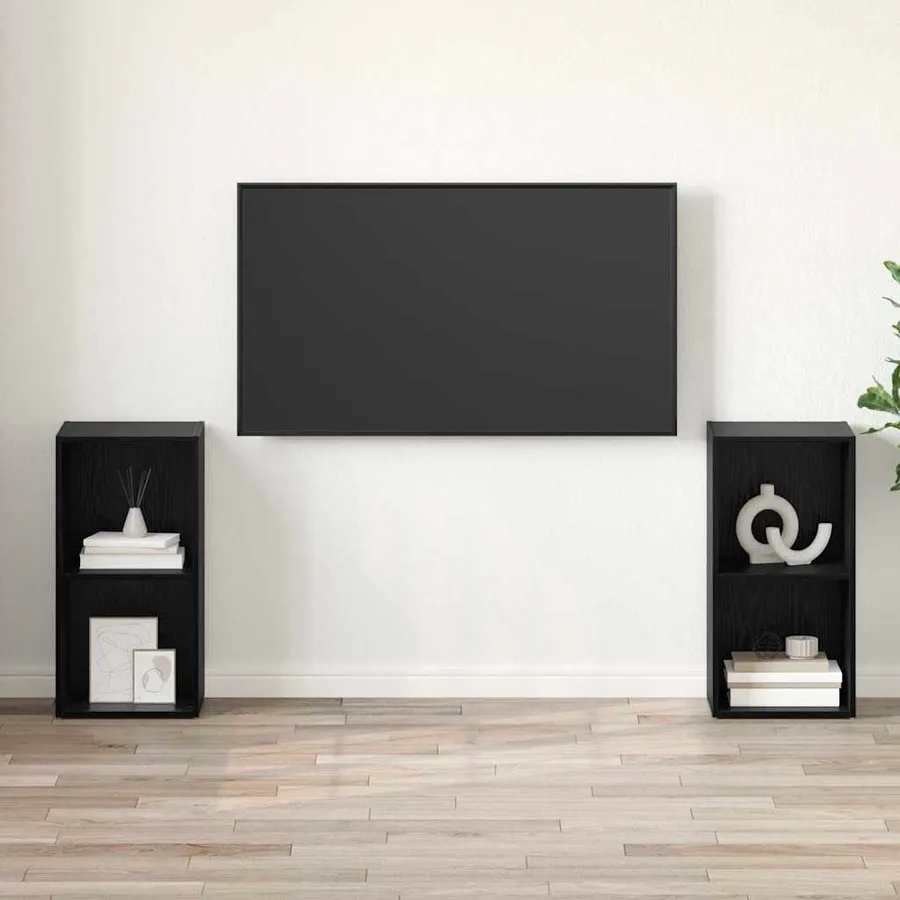Ensemble meuble TV 2 pcs Chêne noir 72 x 35 x 36,5 cm - 4