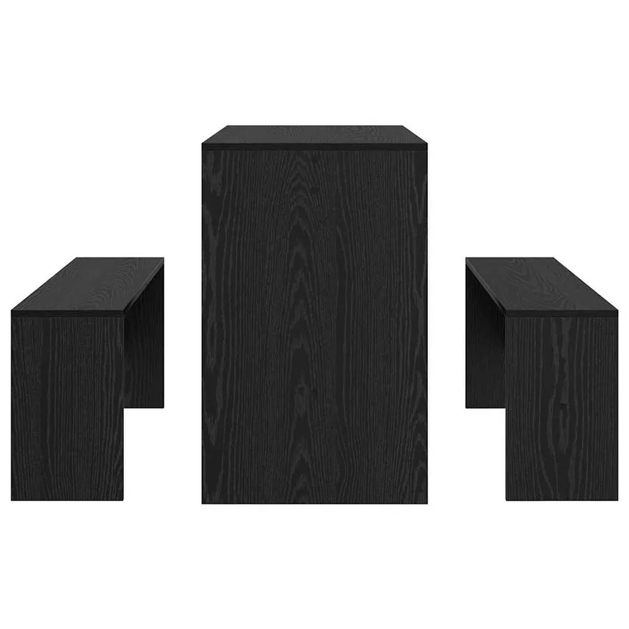 Ensemble de salle à manger 2 pcs Chêne noir Bois d'ingénierie - 6