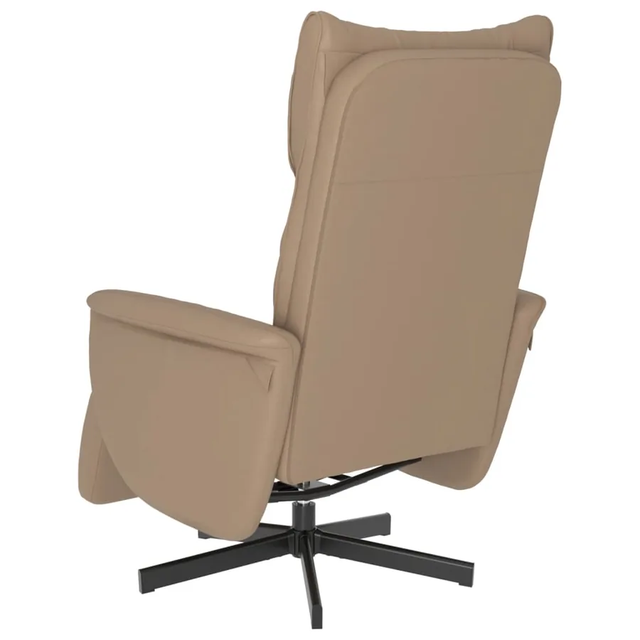Fauteuil inclinable avec repose-pieds cappuccino similicuir - 5