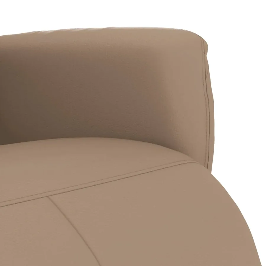 Fauteuil inclinable avec repose-pieds cappuccino similicuir - 7