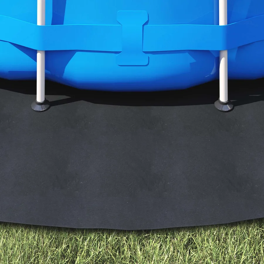 Tapis de piscine Noir Ø 396 cm Tissu non tissé - 4