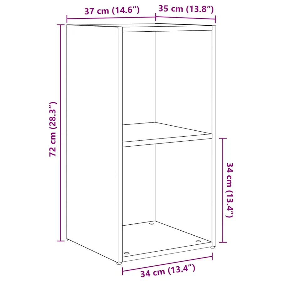 Ensemble meuble TV 2 pcs Bois Ancien 37 x 35 x 72 cm - 10
