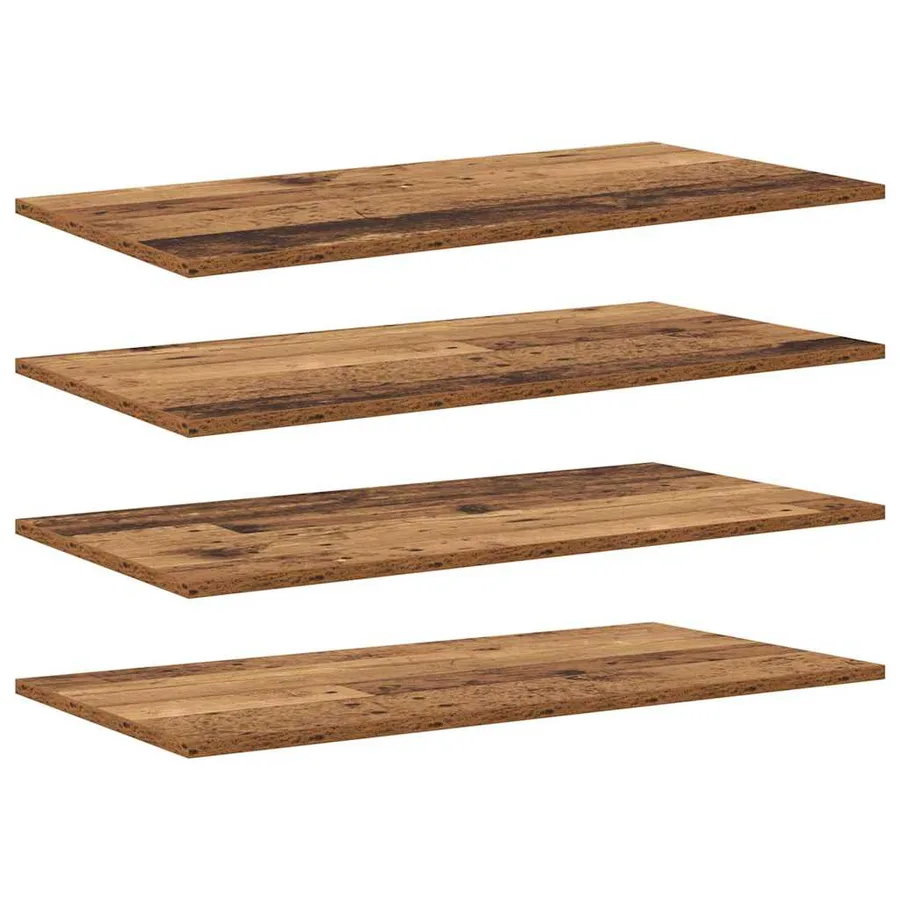 Étagère à livres 4 pcs Marron 80 x 40 x 1,5 cm - 2