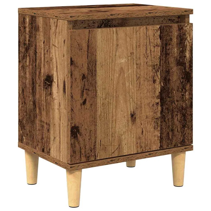 Cabinet de chevet Bois ancien 40 x 30 x 50 cm Bois d'ingénierie - 2