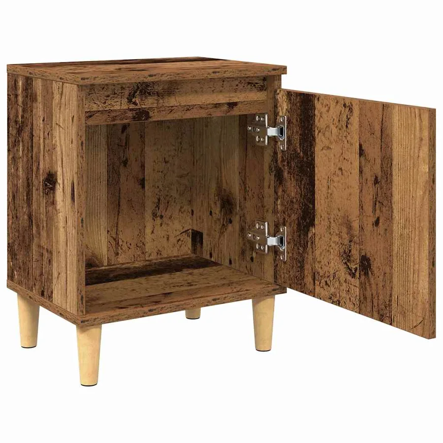 Cabinet de chevet Bois ancien 40 x 30 x 50 cm Bois d'ingénierie - 5