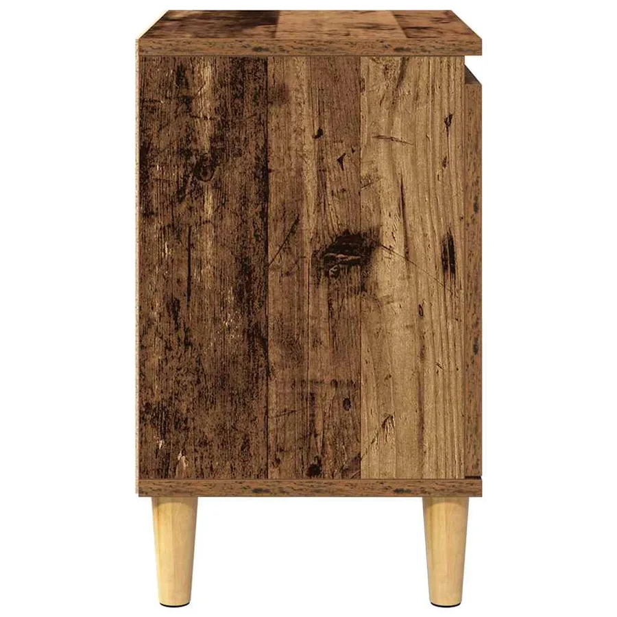 Cabinet de chevet Bois ancien 40 x 30 x 50 cm Bois d'ingénierie - 7