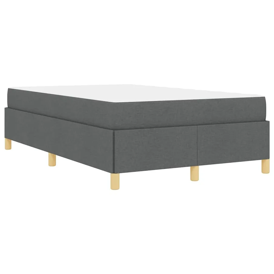 Cadre de lit avec matelas Gris foncé 120 x 190 cm tissu - 7