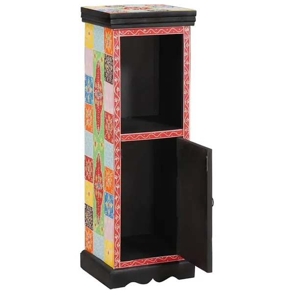 Commode Multicolore 30 x 30 x 90 cm Bois de mangue massif