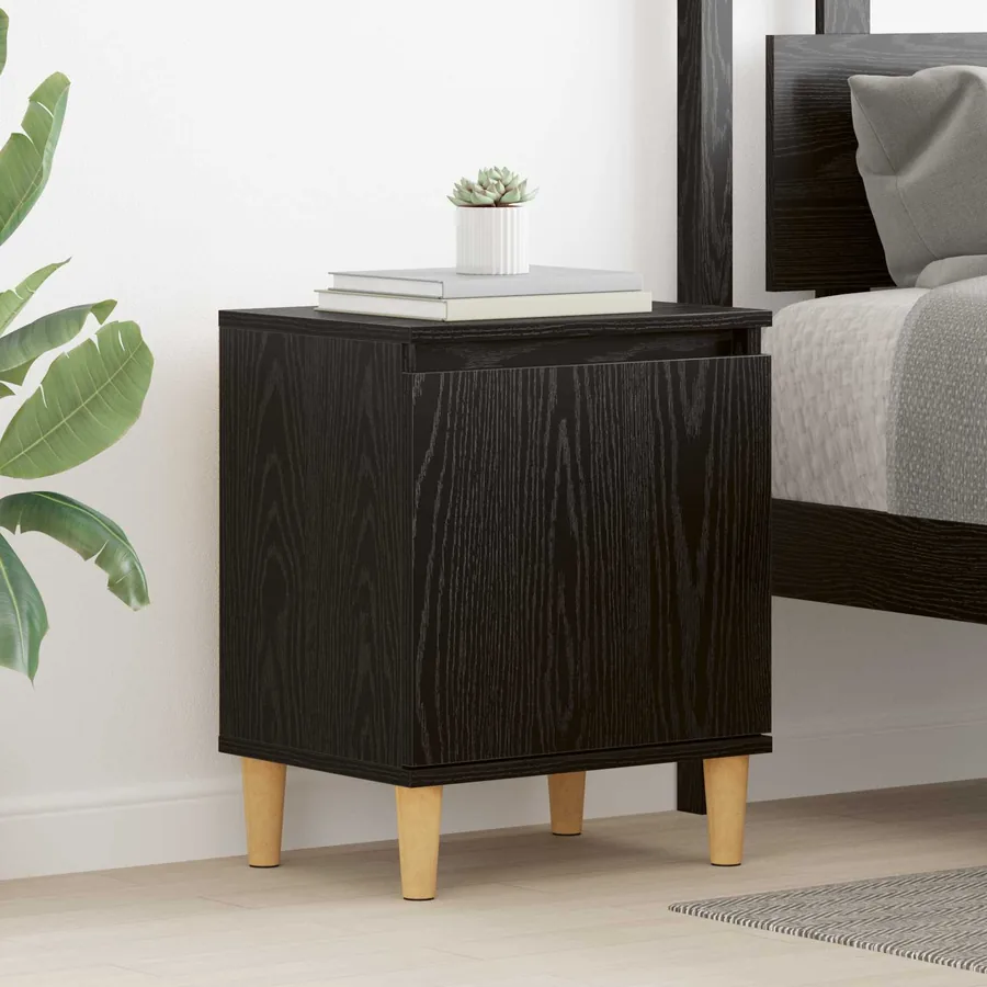 Cabinet de chevet Chêne noir 40 x 30 x 50 cm Bois d'ingénierie