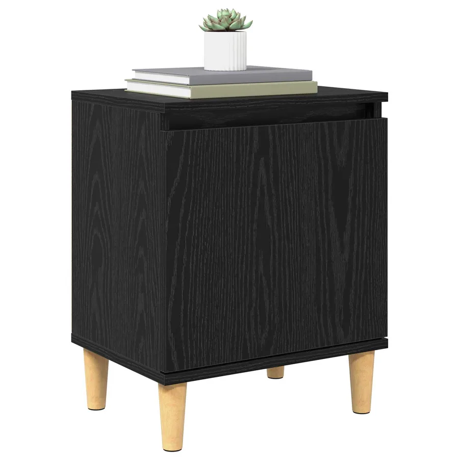 Cabinet de chevet Chêne noir 40 x 30 x 50 cm Bois d'ingénierie - 3