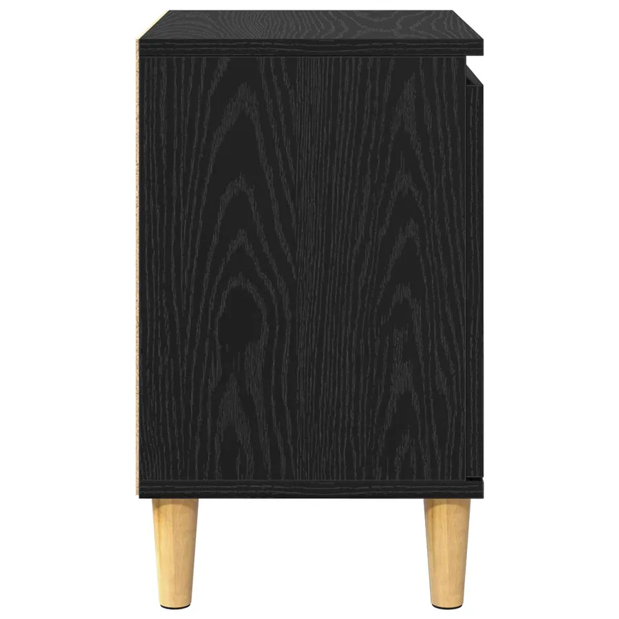 Cabinet de chevet Chêne noir 40 x 30 x 50 cm Bois d'ingénierie - 7
