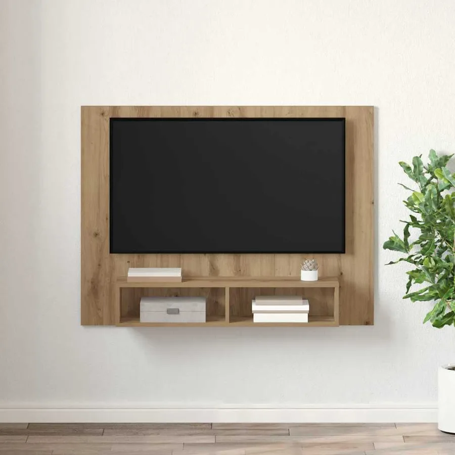 Ensemble meuble TV 120 x 23,5 x 90 cm Chêne artisanal - 4
