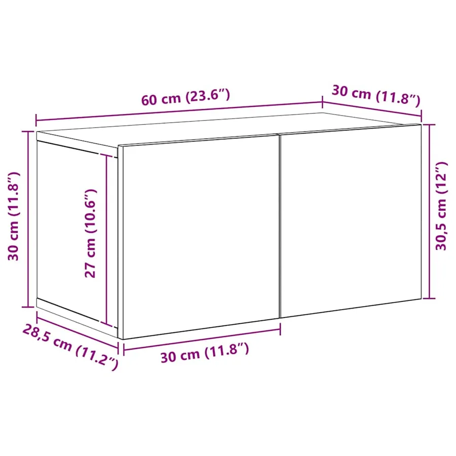 Ensemble meuble TV 5 pcs Chêne noir Bois d'ingénierie - 14