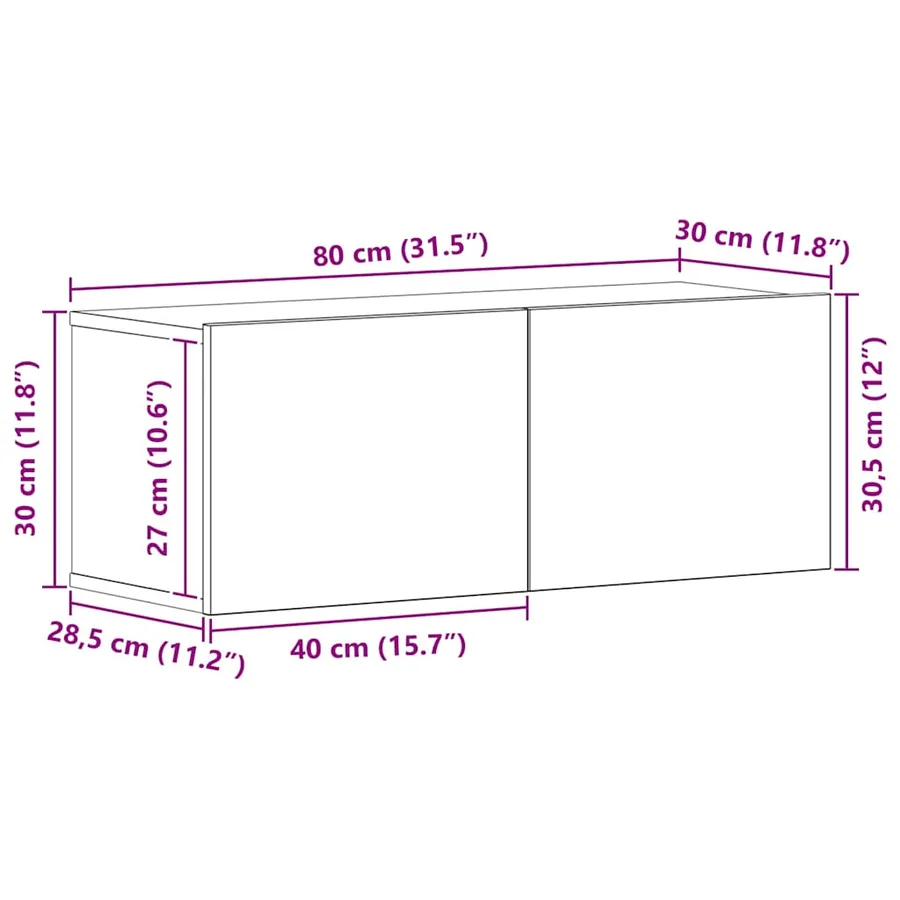 Ensemble meuble TV 5 pcs Chêne noir Bois d'ingénierie - 16