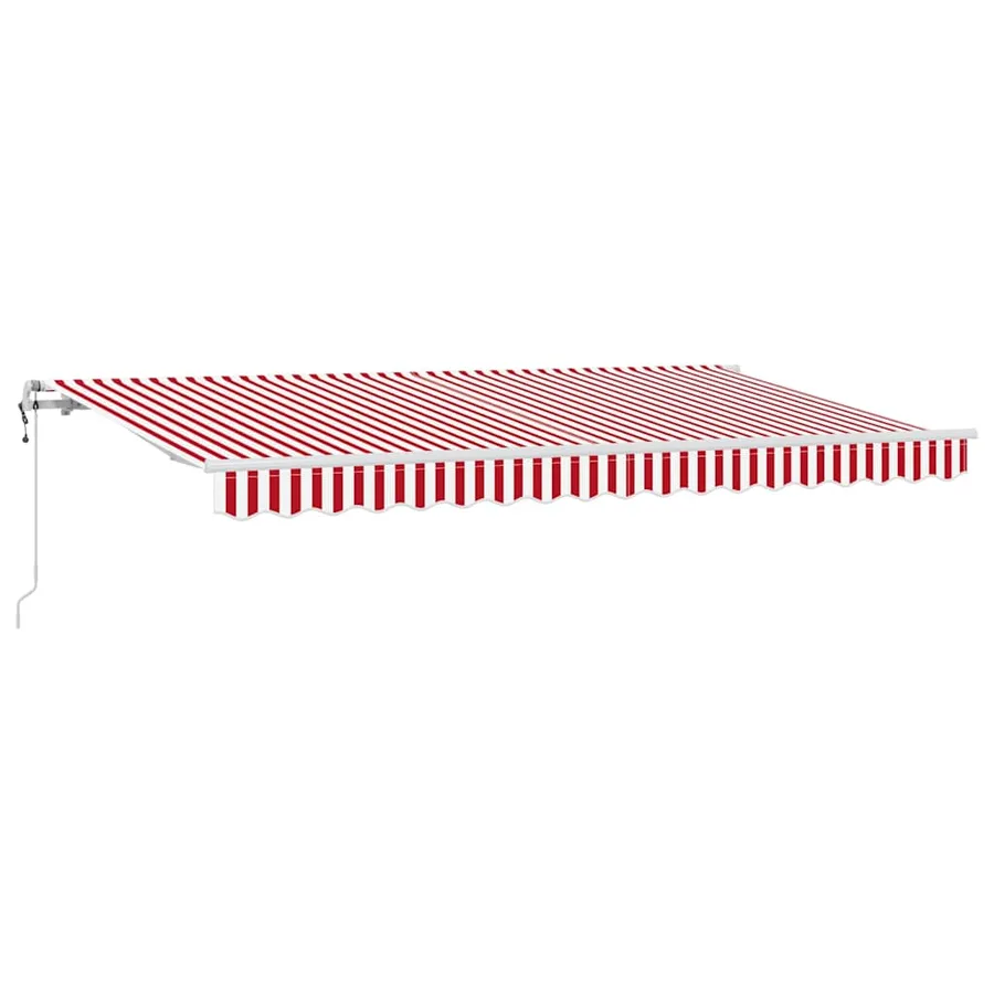 Auvent Rétractable Rouge 400 x 200 cm tissu - 2