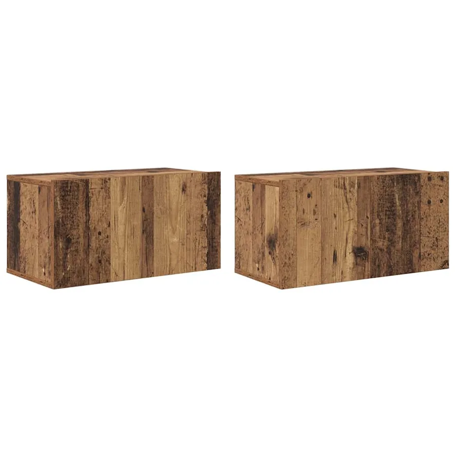 Ensemble meuble TV 2 pcs Multicolore 60 x 30 x 30 cm - 2