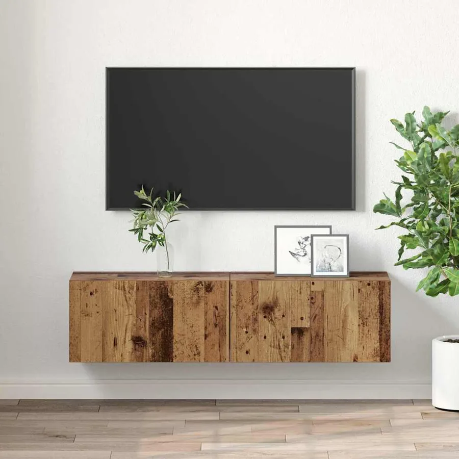 Ensemble meuble TV 2 pcs Multicolore 60 x 30 x 30 cm - 4