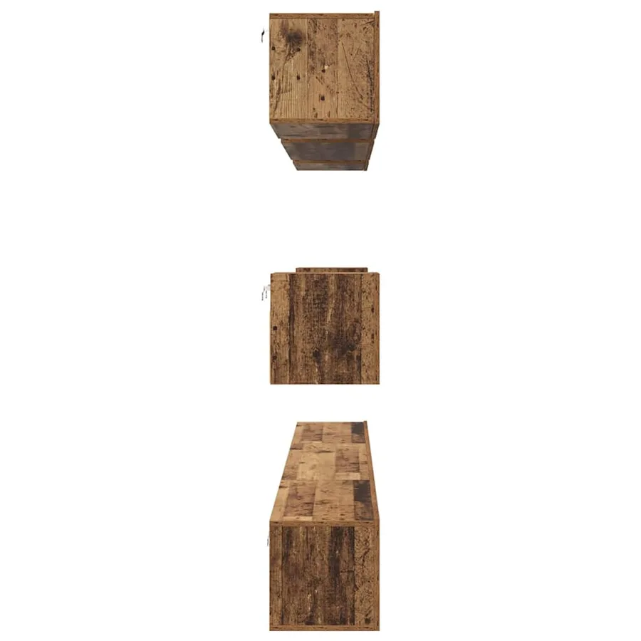 Ensemble meuble TV 8 pcs Bois Ancien Bois d'ingénierie - 8
