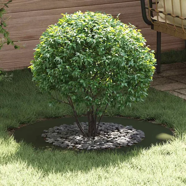 adapté pour anneau d'arbre plat Vert olive Ø50/80 cm Acier