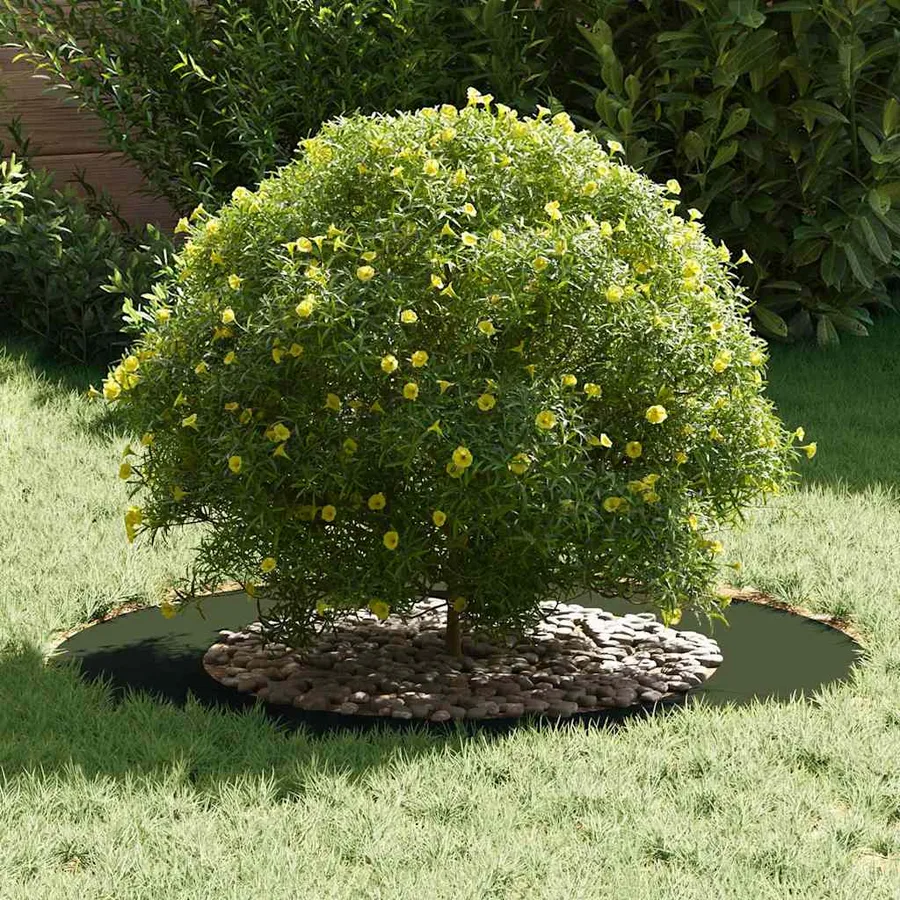 adapté pour anneau d'arbre plat Vert olive Ø50/80 cm Acier - 3