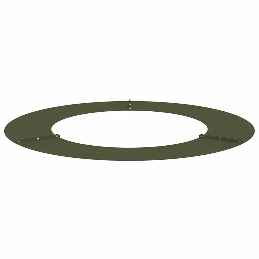 adapté pour anneau d'arbre plat Vert olive Ø50/80 cm Acier - 4
