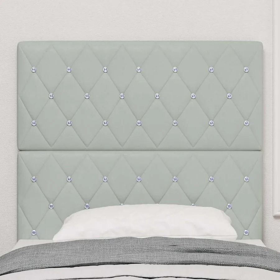 Tête de lit Gris clair 100 cm Velours - 3