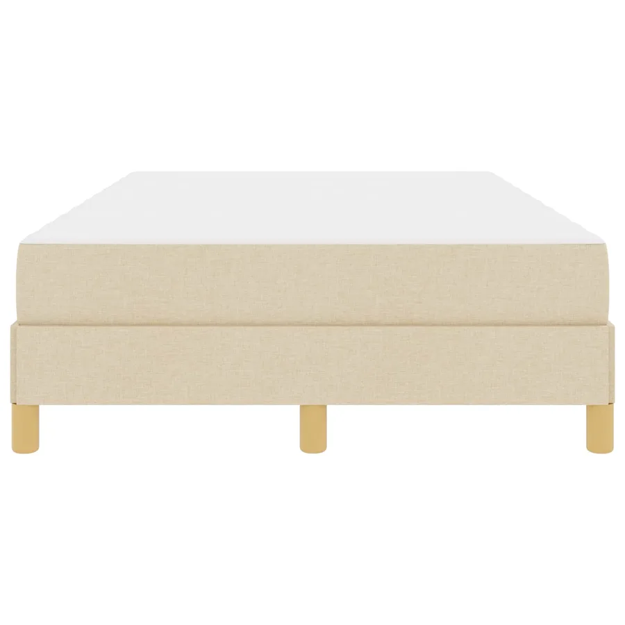 Lit à ressorts avec matelas Crème 120 x 190 cm tissu - 6