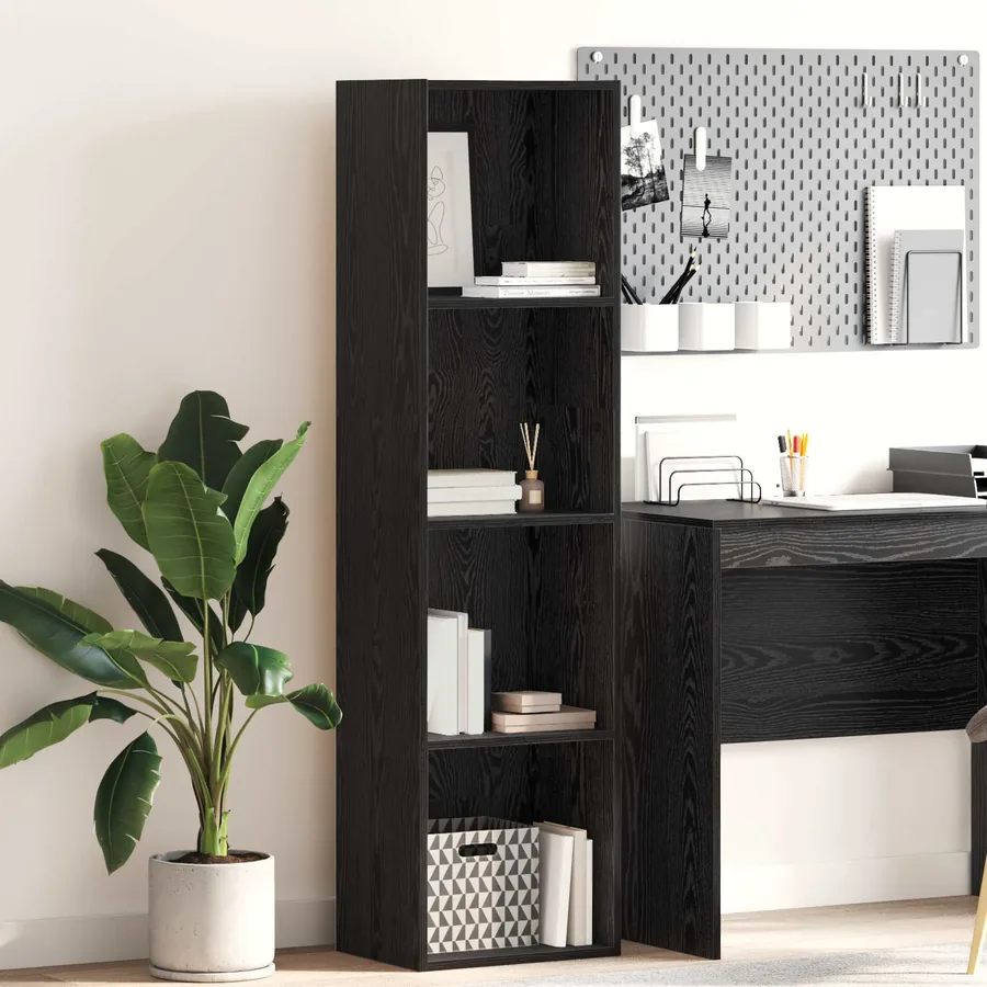 Étagère Chêne noir 40 x 30 x 152 cm Bois d'ingénierie